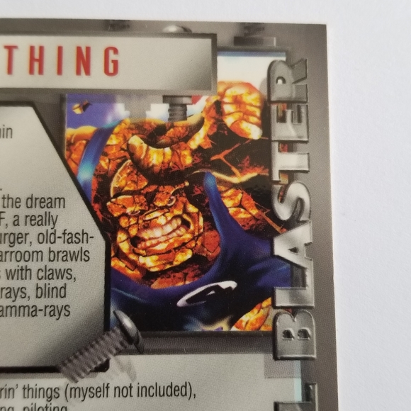 Vintage Marvel Metal trading card 1995 Thing Limited Edition card #14 of 18 - Picture 5 of 10